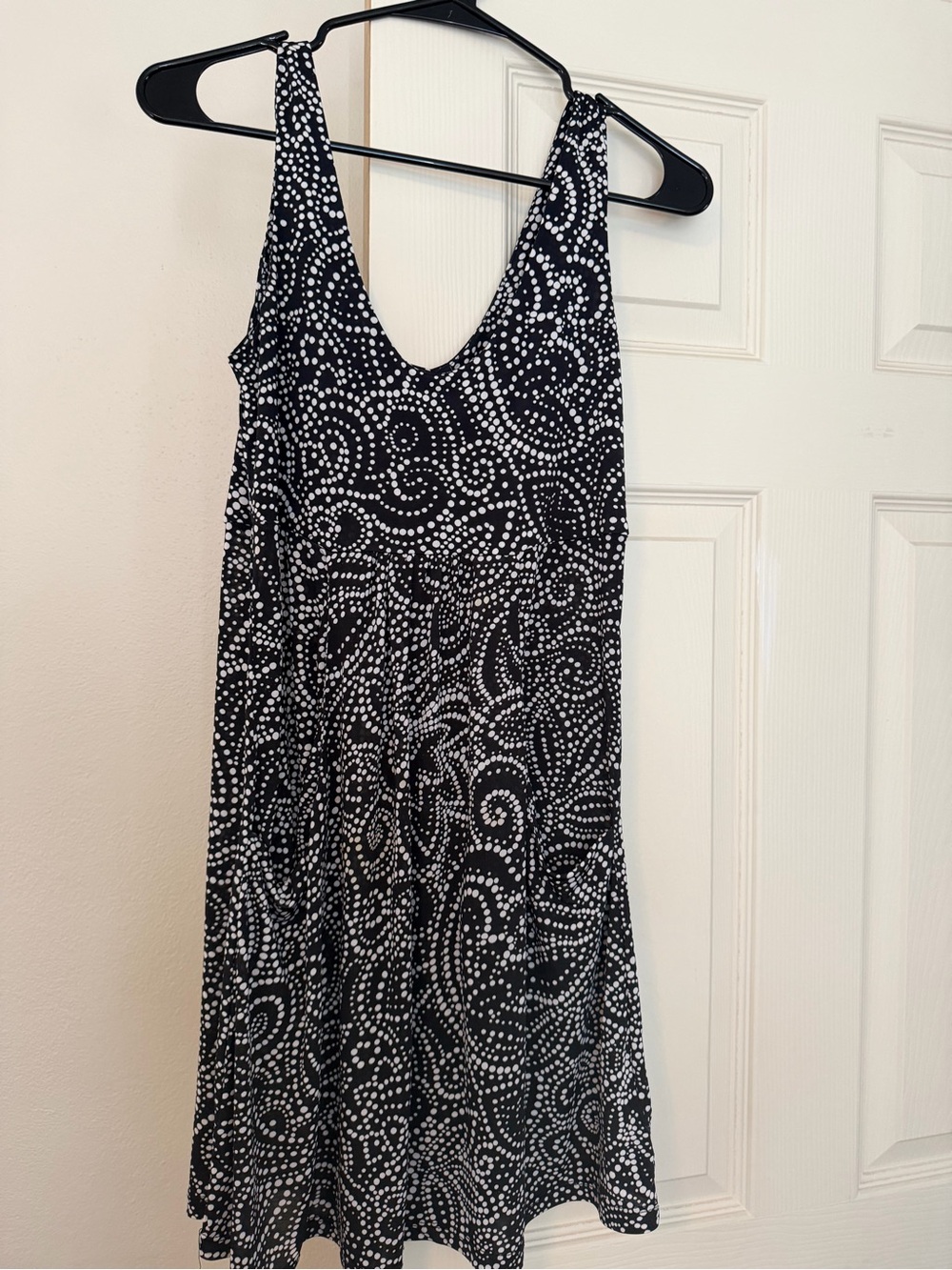 Apt. 9 Black & White Dot-Print Swim Coverup